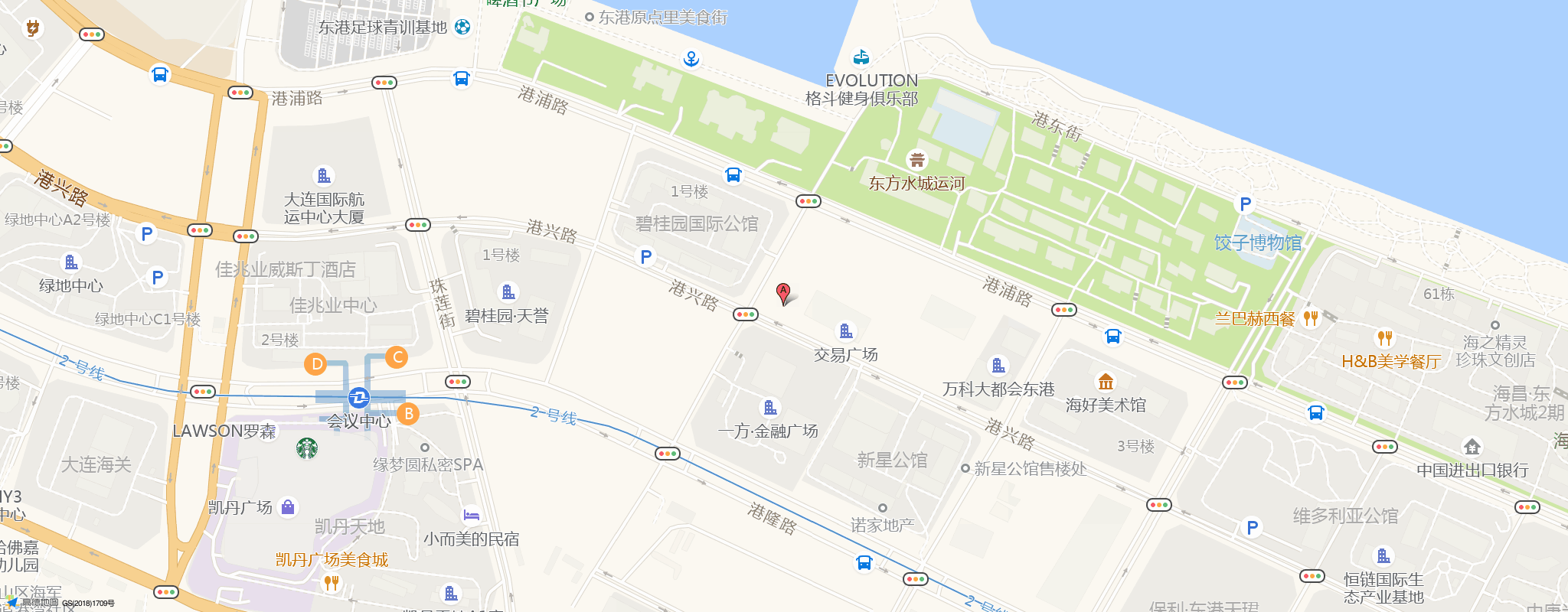 行信优租公司位置地图 — 辽宁省大连市中山区港兴路40号交易广场16层